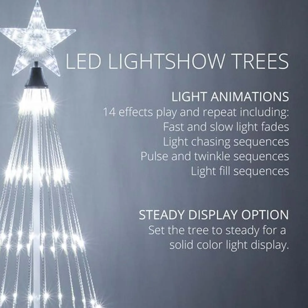 4-ft. Cool White LED Animated Outdoor Lightshow Christmas Tree
