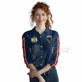Abernethy Tartan Women's Casual Shirt with Family Crest and Lion Rampant Vibes Sport Style