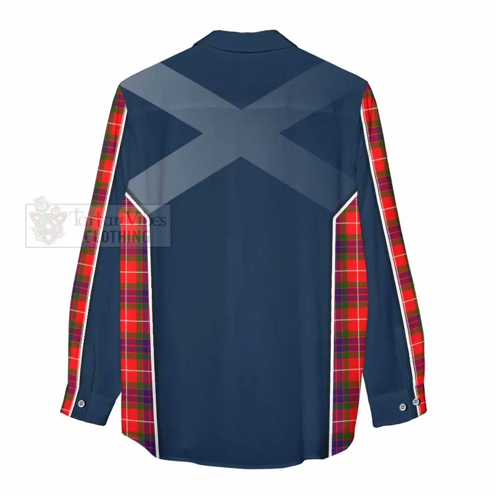 Abernethy Tartan Women's Casual Shirt with Family Crest and Lion Rampant Vibes Sport Style