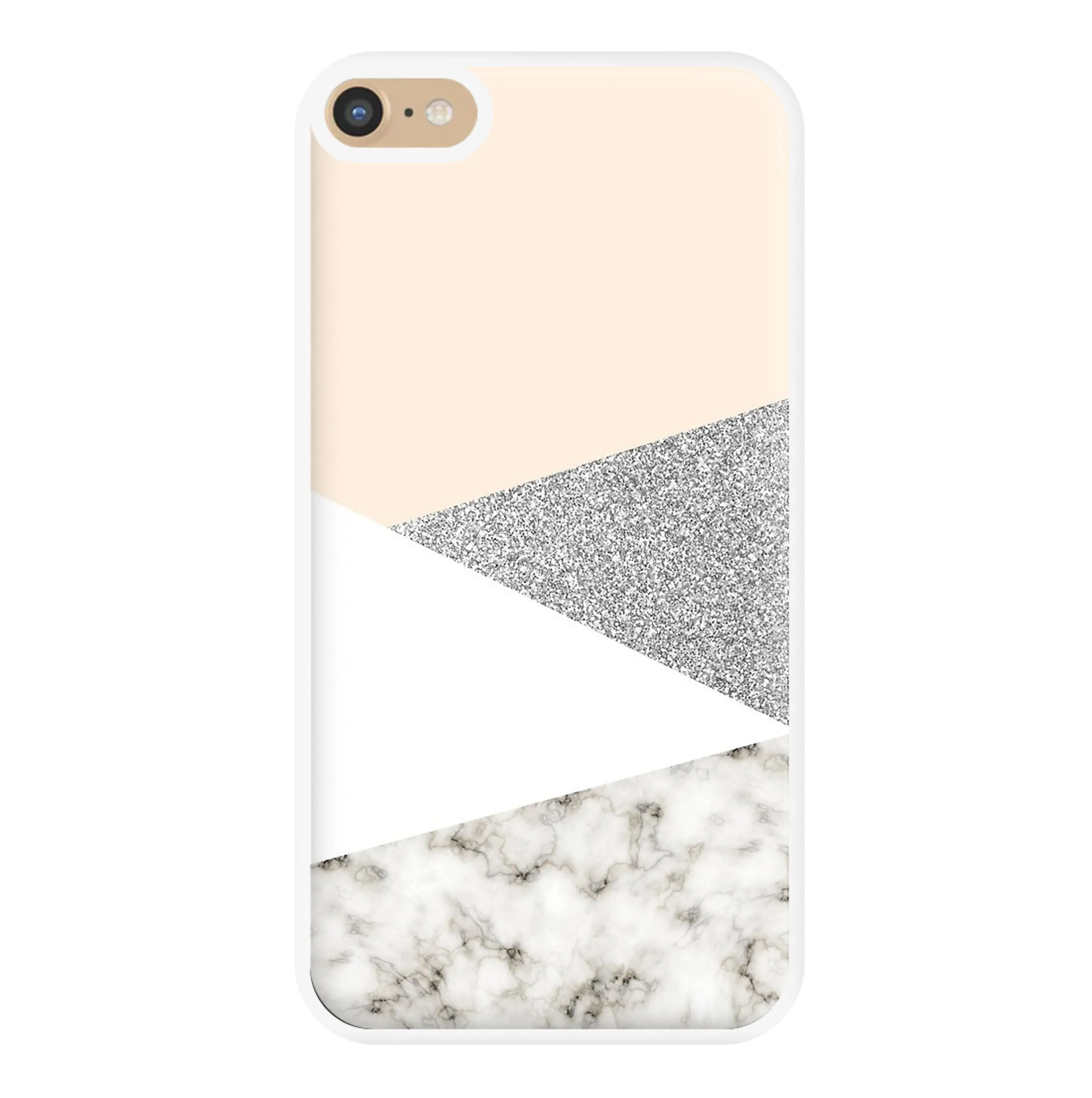 Abstract Marble and Silver Pattern Phone Case