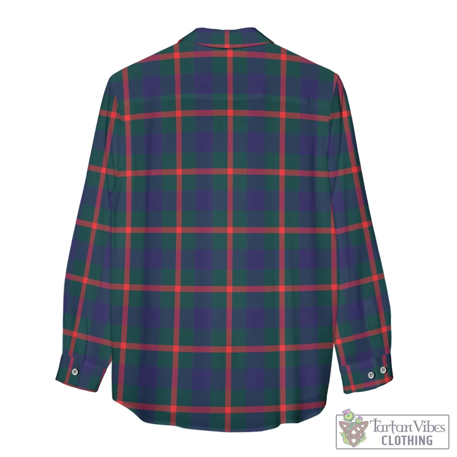 Agnew Tartan Women's Casual Shirt with Family Crest