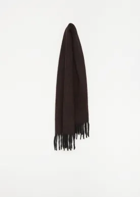 Alpaca Wool Scarf — Dark Brown