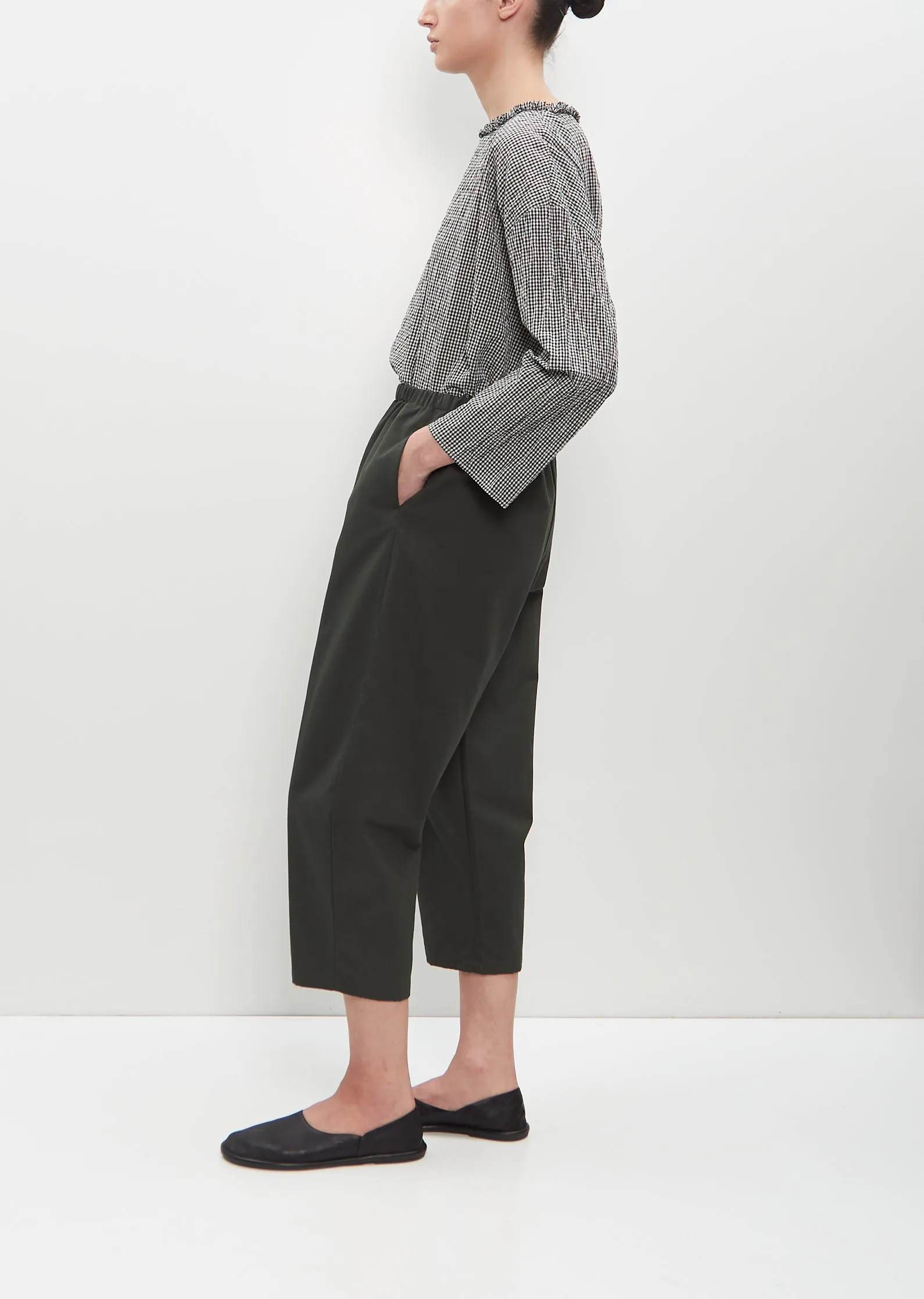 Cotton Gabardine Trousers — Forest