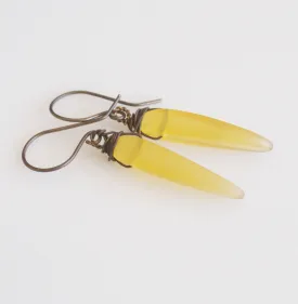 Frosted Honey sea glass earrings from Nova Leigh Walker