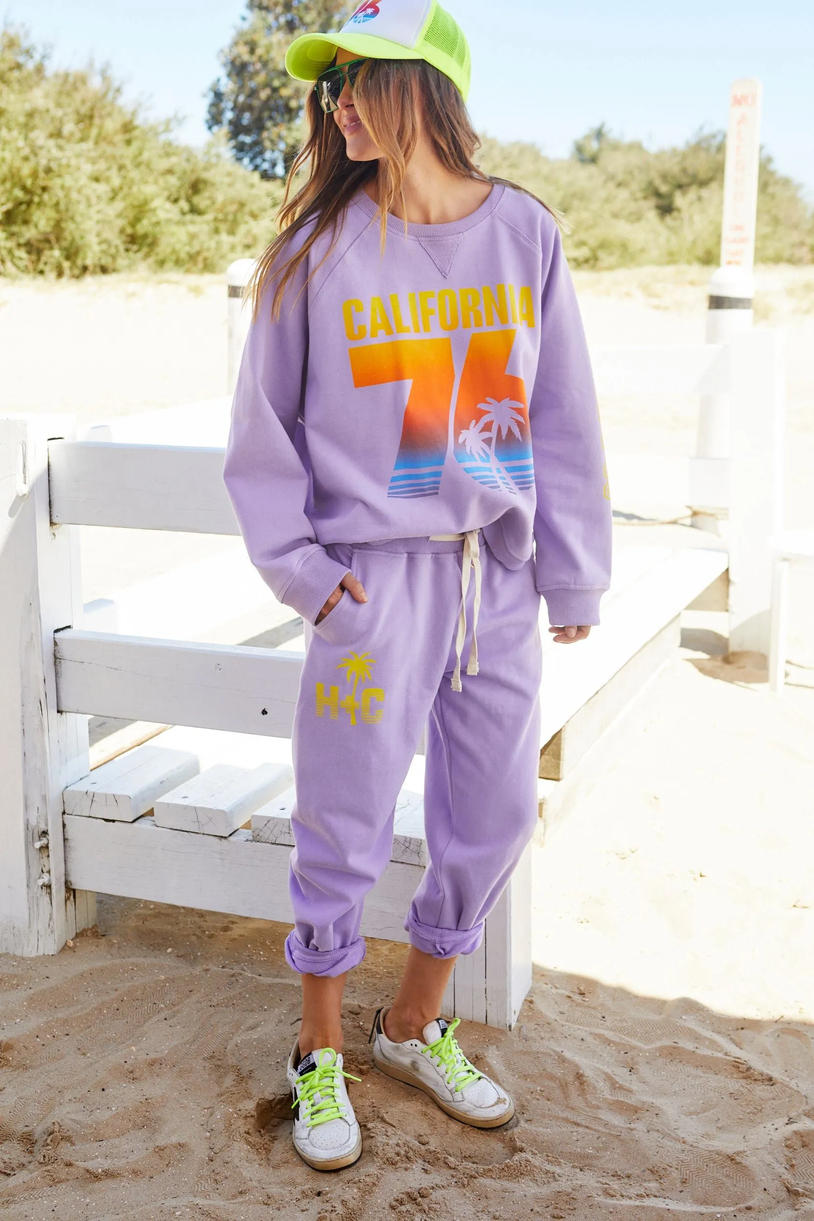 HAMMILL & Co Womens 76 California Sweat - Pastel Lavender