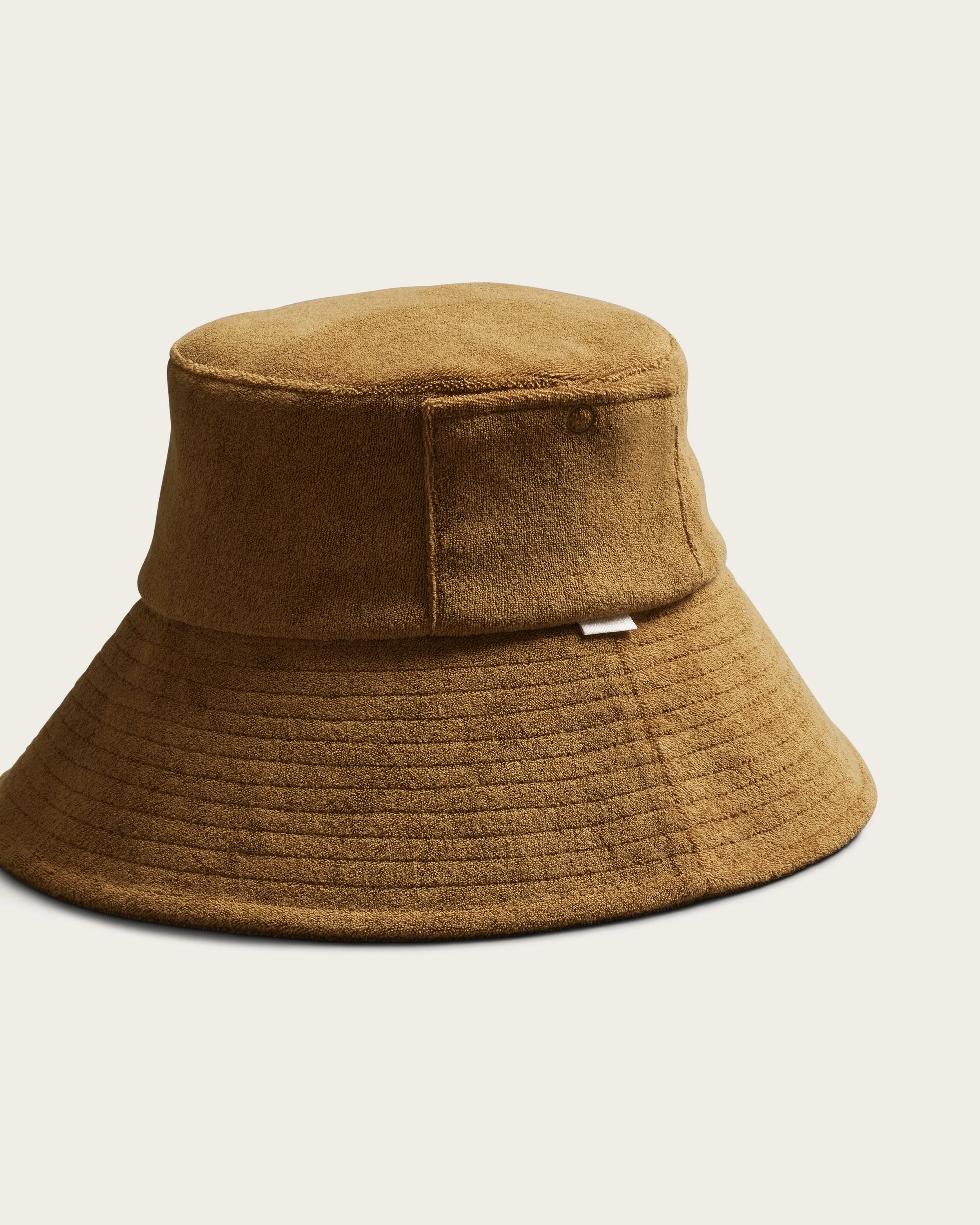 Marina Wide Brim Bucket in Coyote Brown