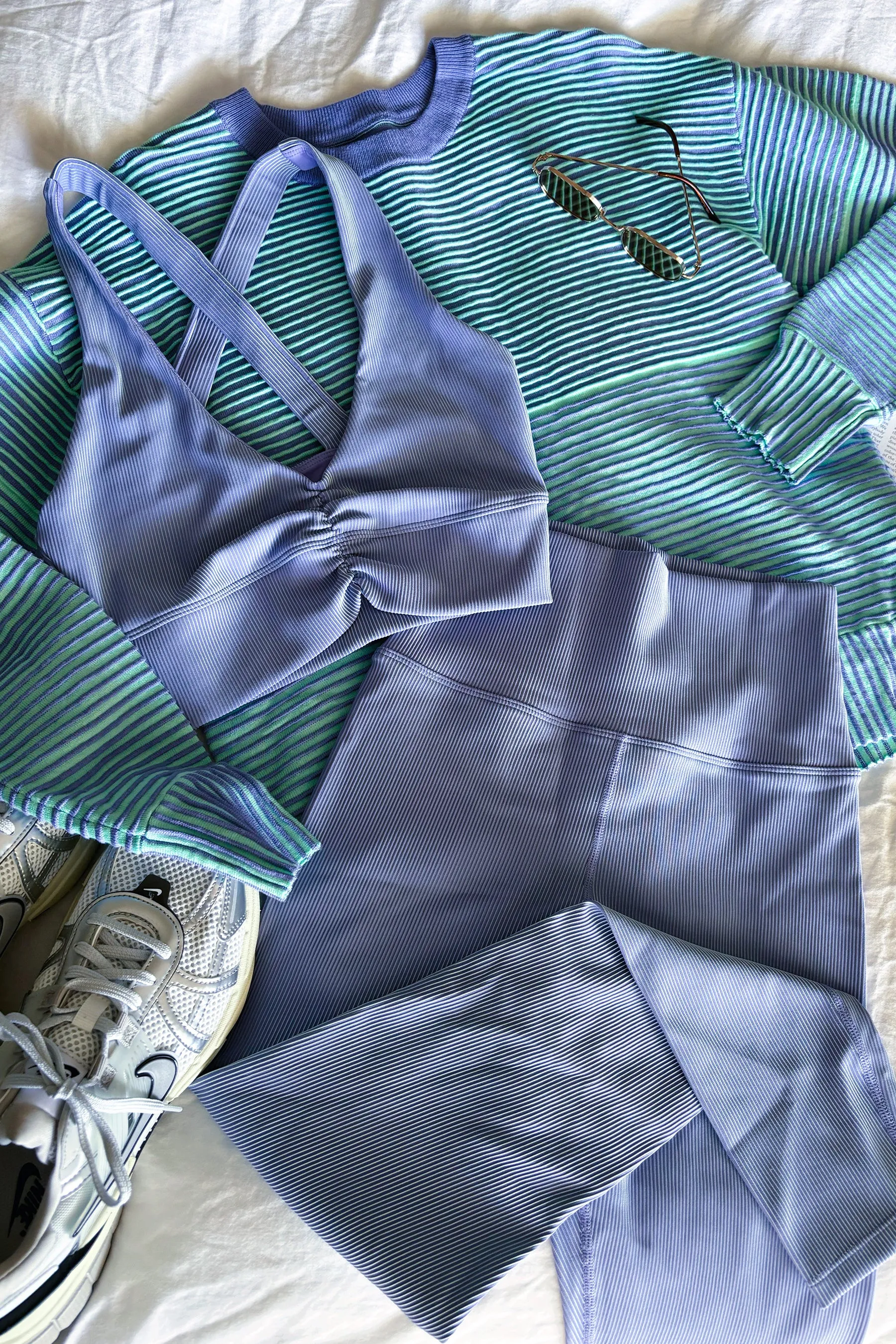 Mindy Top Seashore Two Tone Rib