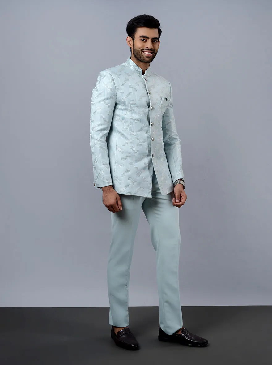 Sea Blue Jodhpuri Suit | JadeBlue